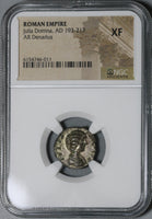 196 NGC XF Julia Domna Denarius Roman Empire Happy Venus Felix (21041303C)