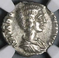 193 NGC XF Julia Domna Denarius Roman Empire Vesta Rome Mint (22030703C)
