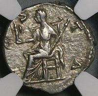 193 NGC XF Julia Domna Denarius Roman Empire Vesta Rome Mint (22030703C)
