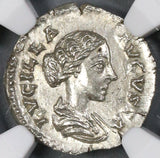 161 NGC MS Lucilla Roman Empire Denarius Venus Victrix Mint State (18092502C)