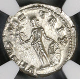 161 NGC MS Lucilla Roman Empire Denarius Venus Victrix Mint State (18092502C)