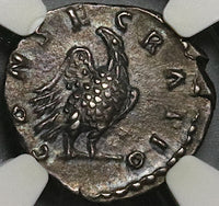 169 NGC Ch XF Lucius Verus Roman Empire Posthumous Eagle Denarius Aurelius (22031605C)