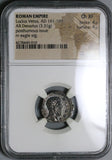 169 NGC Ch XF Lucius Verus Roman Empire Posthumous Eagle Denarius Aurelius (22031605C)