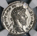 165 NGC Ch MS Lucius Verus Roman Empire Denarius Pax Ch Mint State (22030401C)