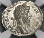 166 NGC MS Lucius Verus Roman Empire Denarius Pax Mint State (19012701C)