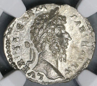 166 NGC MS Lucius Verus Roman Empire Denarius Pax Mint State (19012701C)