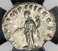 166 NGC MS Lucius Verus Roman Empire Denarius Pax Mint State (19012701C)