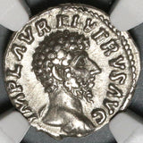 161 NGC XF Lucius Verus Roman Empire Denarius Providentia Rare Portrait (19102602C)