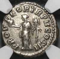 161 NGC XF Lucius Verus Roman Empire Denarius Providentia Rare Portrait (19102602C)