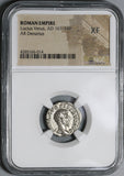 161 NGC XF Lucius Verus Roman Empire Denarius Providentia Rare Portrait (19102602C)