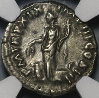 165 NGC XF Marcus Aurelius Denarius Roman Empire Annoa Ship Modius (20080602C)