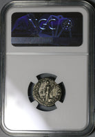 165 NGC XF Marcus Aurelius Denarius Roman Empire Annoa Ship Modius (20080602C)