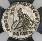 164 NGC MS Marcus Aurelius Denarius Armenia Conquest Roman Empire Commemorative Coin (18122201C)