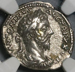 173 NGC Ch XF Marcus Aurelius Denarius Roman Empire German Captive Pedigree (21091503C)