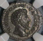162 NGC Ch AU Roman Empire Marcus Aurelius Denarius Concordia 5/5 (21081501C)