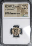 161 NGC Ch AU Star Roman Empire Marcus Aurelius Denarius Concordia 5/5 5/5 (19041601C)