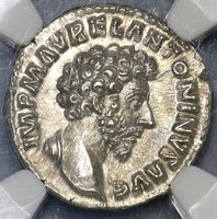 162 NGC Ch MS Roman Empire Marcus Aurelius Denarius Concordia 5/5 5/5 (19090201C)
