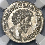 162 NGC Ch MS Roman Empire Marcus Aurelius Denarius Concordia 5/5 5/5 (19090201C)