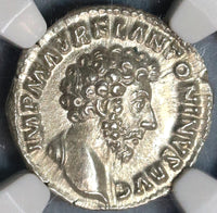 162 NGC Ch MS Roman Empire Marcus Aurelius Denarius Concordia 5/5 5/5 (19090201C)