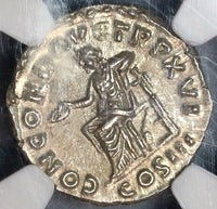 162 NGC Ch MS Roman Empire Marcus Aurelius Denarius Concordia 5/5 5/5 (19090201C)