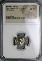 162 NGC Ch XF Roman Empire Marcus Aurelius Denarius Concordia (22031101C)