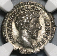 162 NGC AU Marcus Aurelius Denarius Concordia Roman Empire (20082002C)