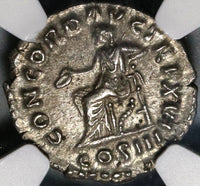 162 NGC AU Marcus Aurelius Denarius Concordia Roman Empire (20082002C)