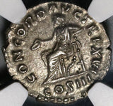 162 NGC AU Marcus Aurelius Denarius Concordia Roman Empire (20082002C)