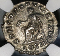 162 NGC AU Marcus Aurelius Denarius Concordia Roman Empire (20082002C)