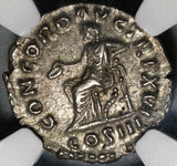 162 NGC AU Marcus Aurelius Denarius Concordia Roman Empire (20082002C)