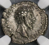157 NGC XF Marcus Aurelius Caesar Roman Empire Denarius Felicitas (19070604C)