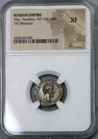 157 NGC XF Marcus Aurelius Caesar Roman Empire Denarius Felicitas (19070604C)