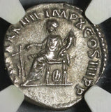 180 NGC AU Marcus Aurelius Denarius Fortuna Roman Empire Death Issue (20090702C)