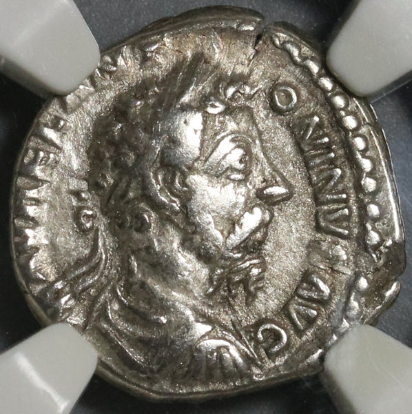 179 NGC VF Marcus Aurelius Denarius Cuirassed Fortuna Roman Empire (21012501C)