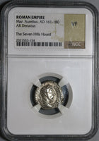 179 NGC VF Marcus Aurelius Denarius Cuirassed Fortuna Roman Empire (21012501C)