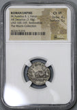 165 NGC Ch VF Marc Antony Rare Restoration Denarius Roman Empire Minted by Marcus Aurelius (19061103C)
