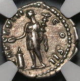 153 NGC Ch VF Marcus Aurelius Caesar Roman Empire Denarius Genius of the Legions (20071206C)