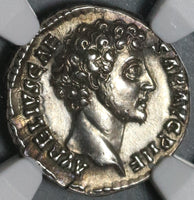 145 NGC AU Marcus Aurelius Caesar Roman Empire Denarius Honos (20042702C)