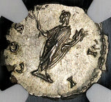 145 NGC MS Marcus Aurelius Roman Empire Denarius Caesar Honos Mint State (22030204C)