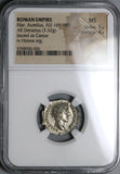 145 NGC MS Marcus Aurelius Roman Empire Denarius Caesar Honos Mint State (22030204C)