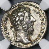 168 NGC Ch XF Star Marcus Aurelius Roman Empire Denarius Liberalitas (19050202C)