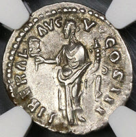168 NGC Ch XF Star Marcus Aurelius Roman Empire Denarius Liberalitas (19050202C)