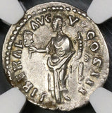 168 NGC Ch XF Star Marcus Aurelius Roman Empire Denarius Liberalitas (19050202C)