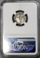 168 NGC Ch XF Star Marcus Aurelius Roman Empire Denarius Liberalitas (19050202C)