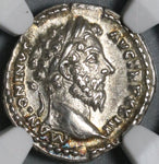 168 NGC Ch XF Marcus Aurelius Roman Empire Denarius Liberalitas Donative (21042303C)