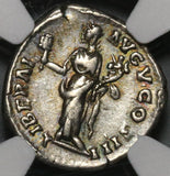 168 NGC Ch VF Marcus Aurelius Roman Empire Denarius Liberalitas (20071205C)