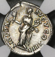 168 NGC Ch VF Marcus Aurelius Roman Empire Denarius Liberalitas (20071205C)