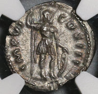 172 NGC MS Marcus Aurelius Roman Empire Denarius Mars Mint State (20101502C)