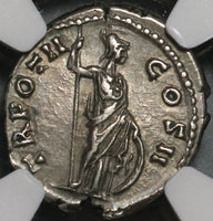 147 NGC XF Marcus Aurelius Caesar Roman Empire Denarius Minerva (21012101C)