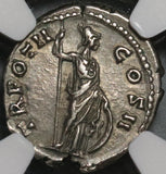 147 NGC XF Marcus Aurelius Caesar Roman Empire Denarius Minerva (21012101C)